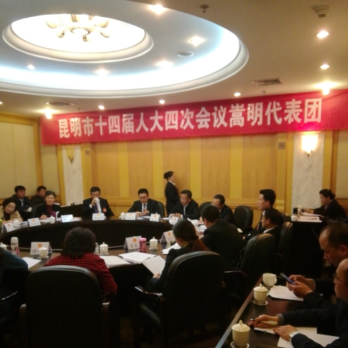 昆明市第十四届人民代表大会第四次会议嵩明代表团会议
